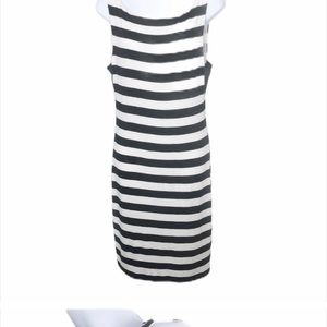 Alice and Olivia sleeveless black and white below the knee dress